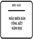 Mẫu biên bản họp lớp tổng kết năm học