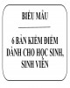 6 bản kiểm điểm dành cho học sinh, sinh viên