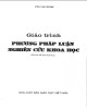 Giáo trình Phương pháp luận nghiên cứu khoa học (Tái bản lần thứ mười hai): Phần 1