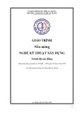 Giáo trình Nền móng (Nghề: Kỹ thuật xây dựng - Trình độ Cao đẳng)