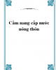 Cẩm nang cấp nước nông thôn: Truyền dẫn và phân phối nước cấp nông thôn - ThS. Lê Anh Tuấn